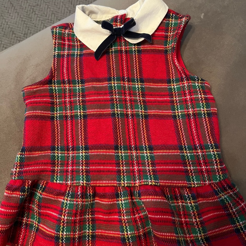 Janie and Jack Red Plaid Kids Blouse